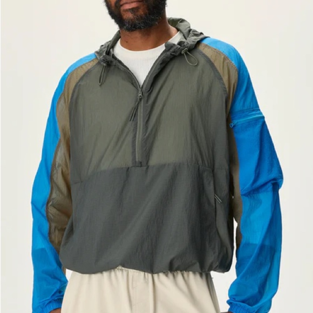 Outdoor voices windbreaker jacket mens XL new with tags green/teal